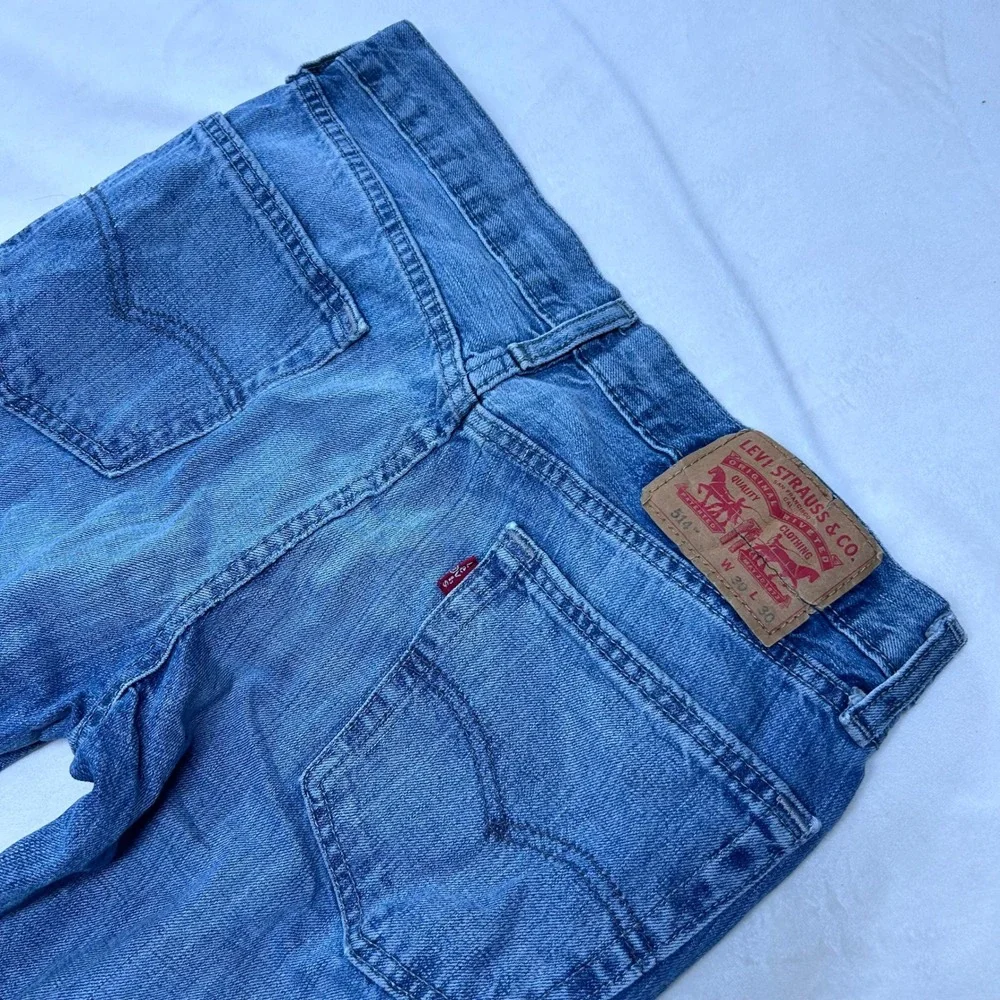 Levis 514 Straight Fit Mens Jeans Blue Denim 30x30 Cotton WaterLess Pant